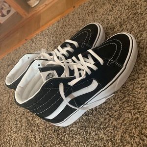 Women’s Platform Black Sk8 High Vans, NEW